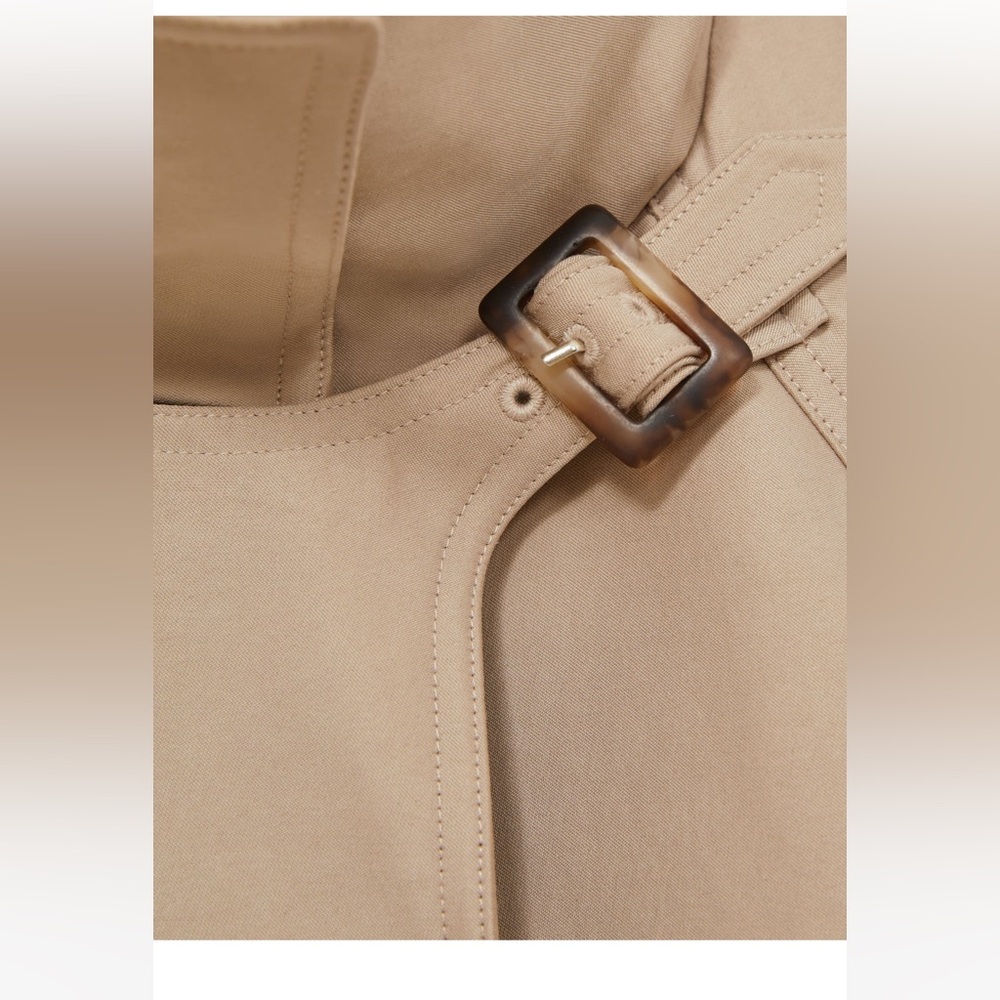 Reiss Neutral August Gabardine Trench‎ Coat Cotton Tan women’s size 12 NWT - Picture 4 of 4